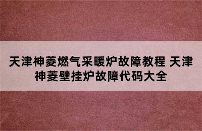 天津神菱燃气采暖炉故障教程 天津神菱壁挂炉故障代码大全